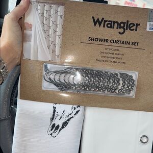 RARE Wrangler Shower Curtain Set with Hooks
